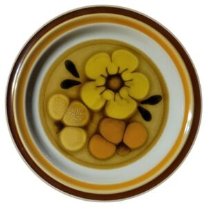 Vtg 70's Chadds Ford Stoneware Aloha Salad Dessert Plate Floral Hawaii